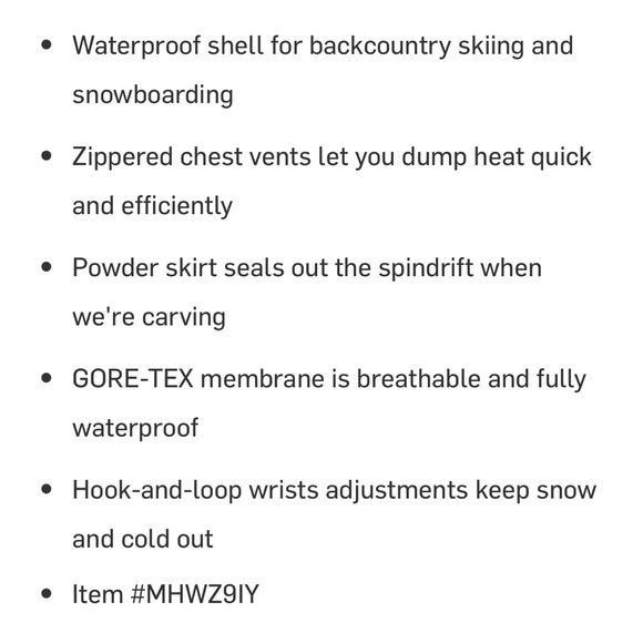 Mountain Hardwear Boundary Ridge GORE-TEX Ski Shell - Picture 5 of 9